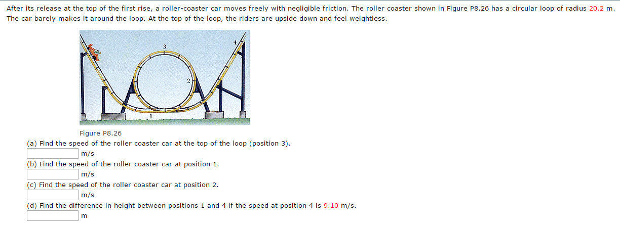 Solved After its release at the top of the first rise, a | Chegg.com