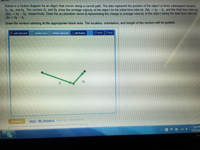 Below ts a motion diagram for an object that moves | Chegg.com