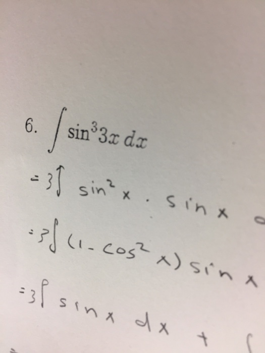 integral of sin 3 2x 1 dx