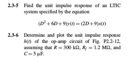 impulse response find solved specified equation system uni transcribed problem text been