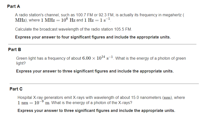 Solved A Radio Station's Channel, Such As 100.7 FM Or 92.3 | Chegg.com