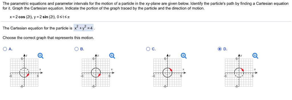 Solved Part 1 was correct, but picking 'D' for the graph | Chegg.com