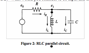 Derive the model of the parallel RLC circuit shown in | Chegg.com