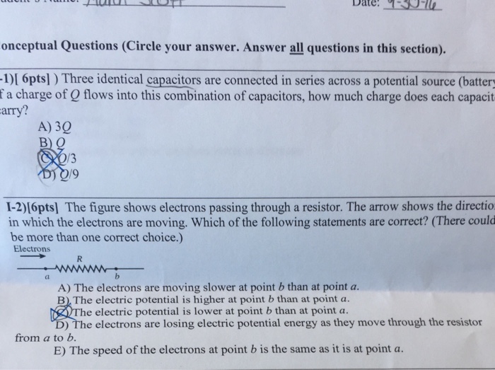 Solved Three identical capacitors are connected in series