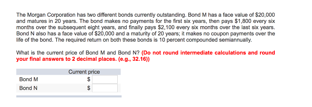 solved-the-morgan-corporation-has-two-different-bonds-chegg