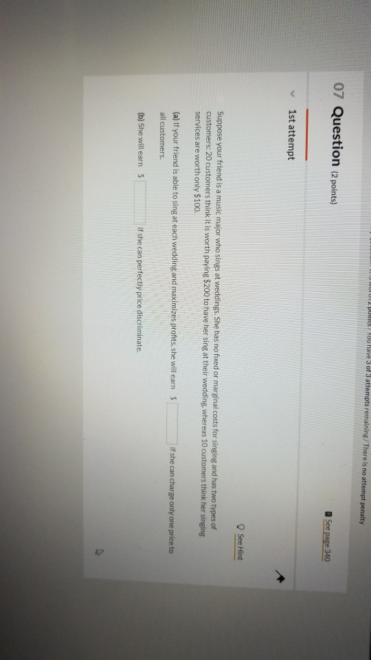Solved U have 3 of 3 attempts remaining/There is no attempt | Chegg.com