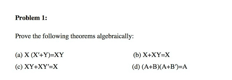 Solved Problem 1 Prove The Following Theorems