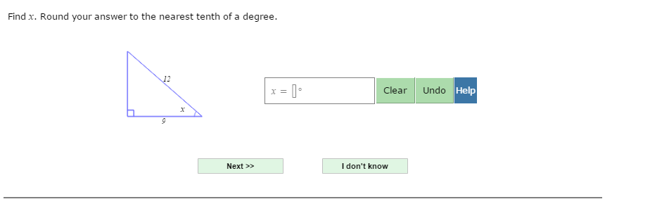 Solved Find x. Round your answer to the nearest tenth of a | Chegg.com