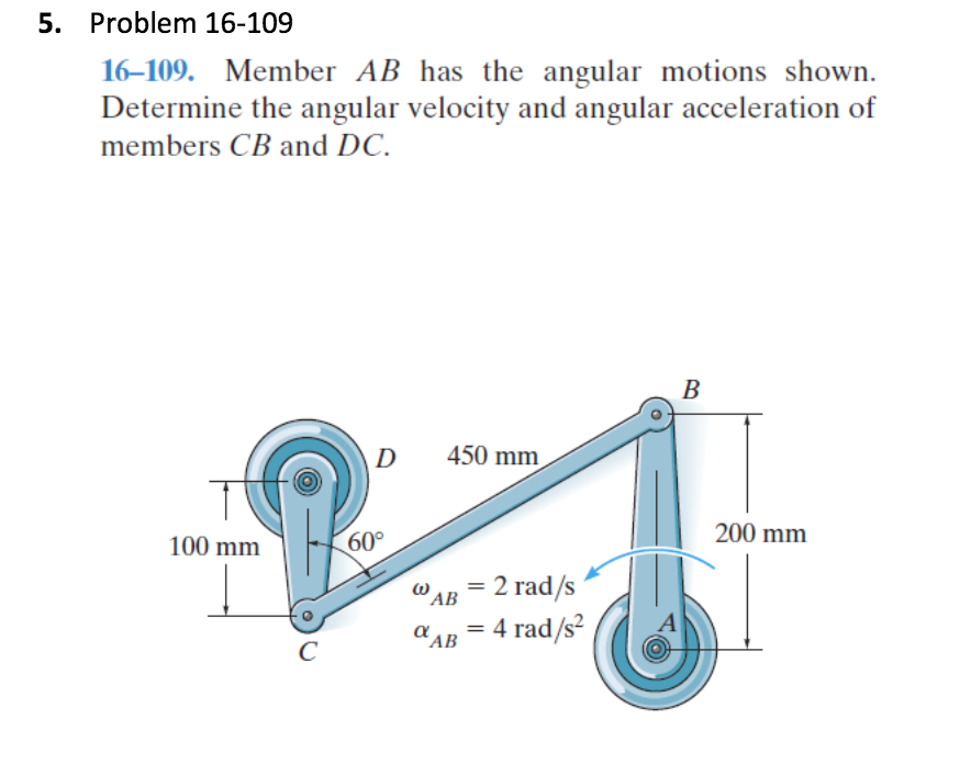 Member AB Has The Angular Motions Shown. Determine | Chegg.com