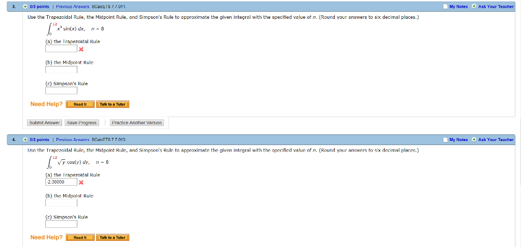Solved Use the Trapezoidal Rule, the Midpoint Rule, and | Chegg.com