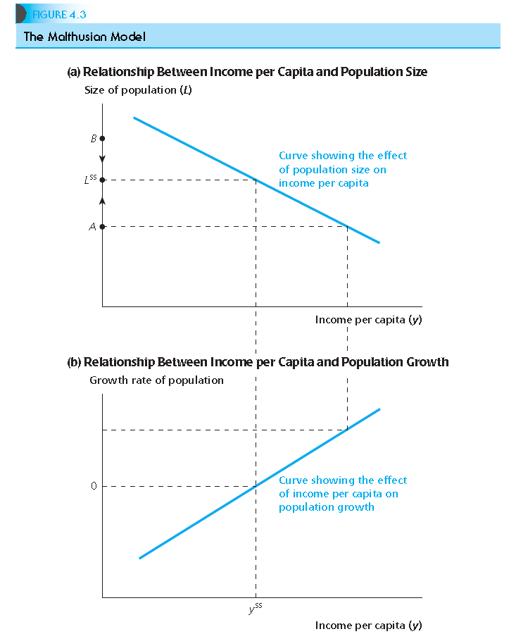 Mathusian Graph Data Consider the Malthusian model, as shown in Figure | Chegg.com