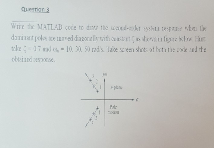 Solved Question1 Write the MATLAB code to draw the | Chegg.com