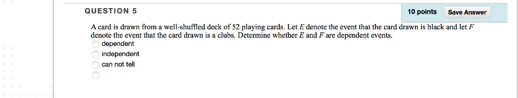 Solved QUESTION 5 10 points Save Answer A card is drawn from | Chegg.com