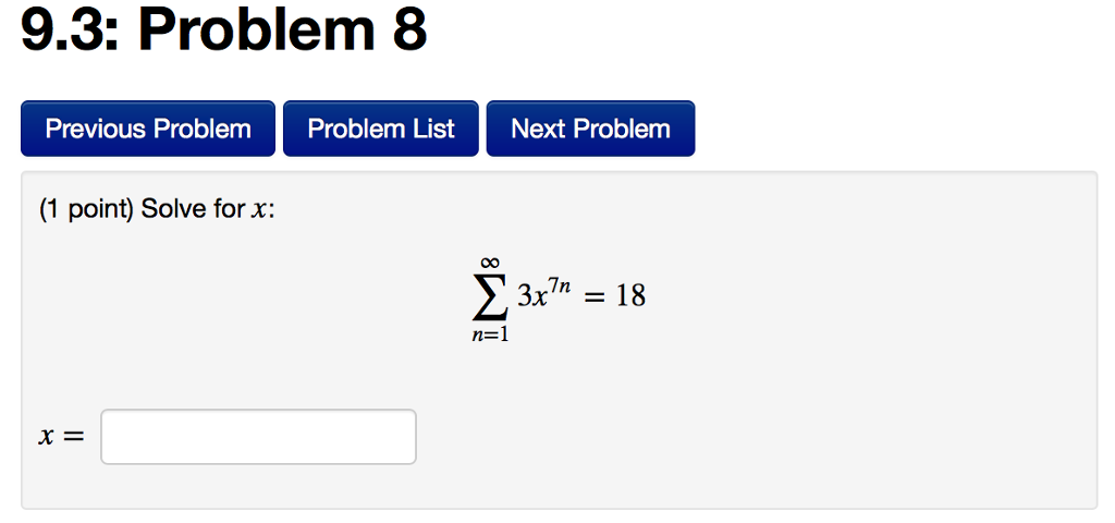 Solved 9.3: Problem 8 Previous Problem Problem List Next | Chegg.com