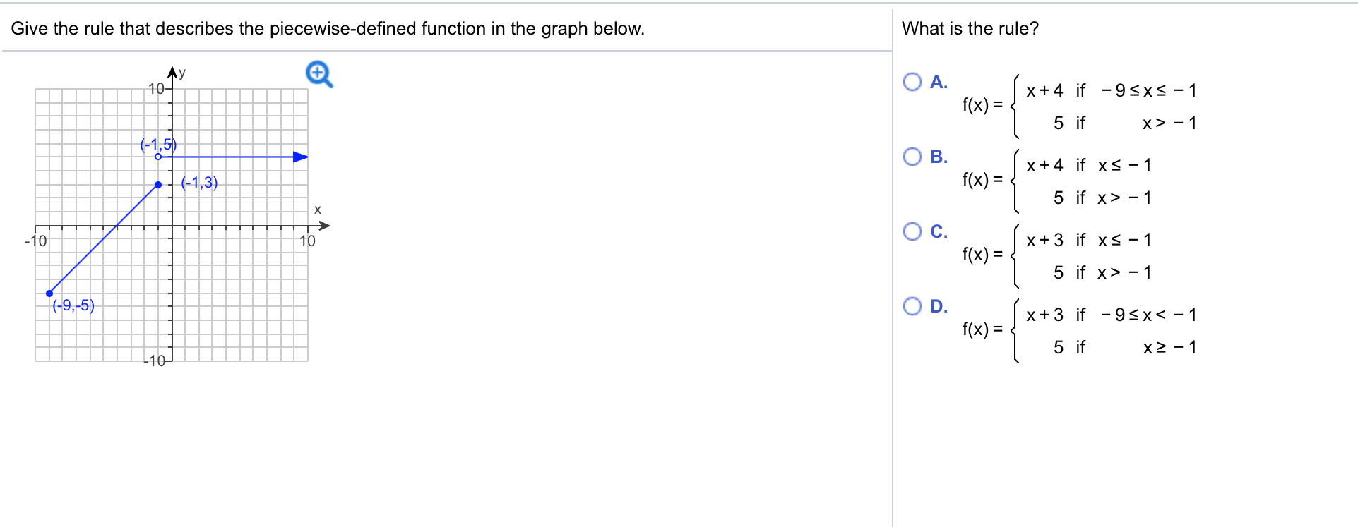 which piecewise relation defines a function