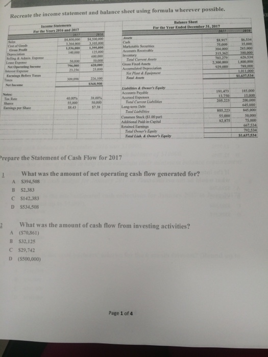 solved-recreate-the-income-statement-and-balance-sheet-using-chegg