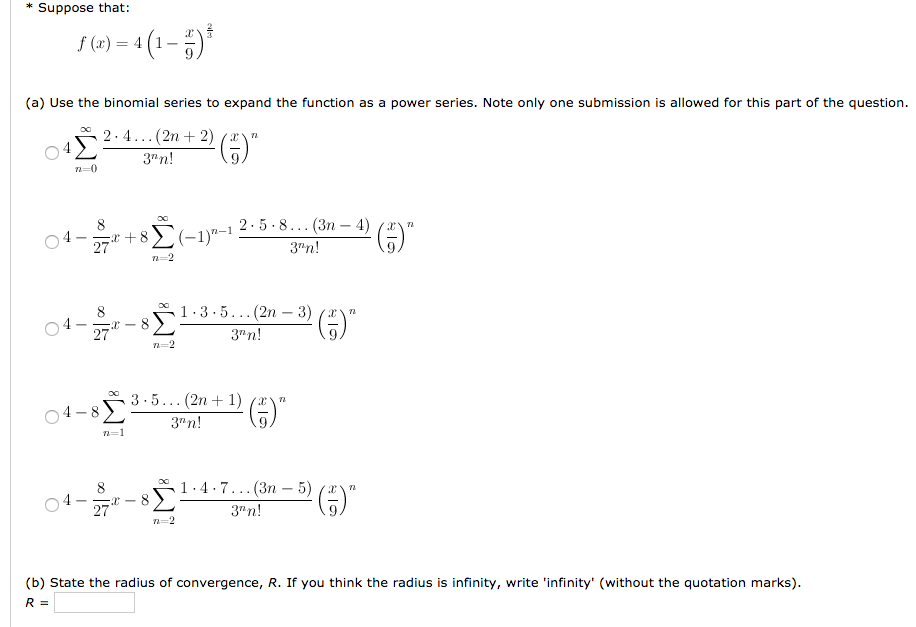Solved Suppose that f(x) = 4(1 x/9)^2/3 Use the