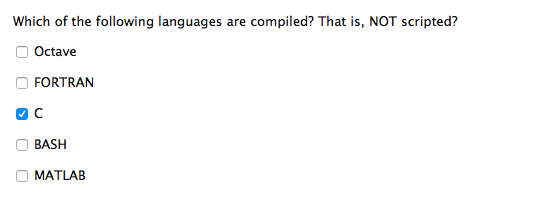 Solved Which of the following languages are compiled? That | Chegg.com