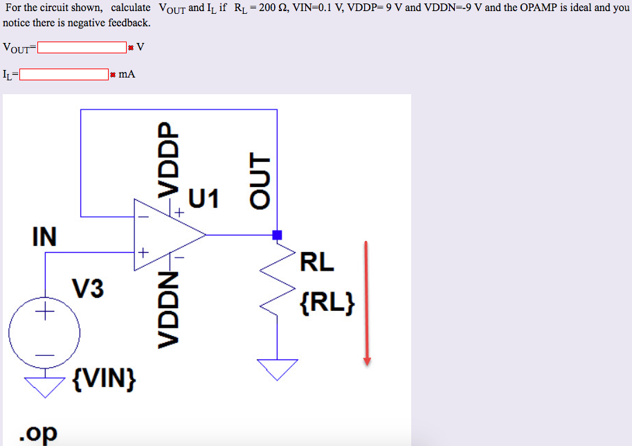 Solved VOUT And IL If RL-200 ?, VIN-ol V, VDDP-9 V And | Chegg.com