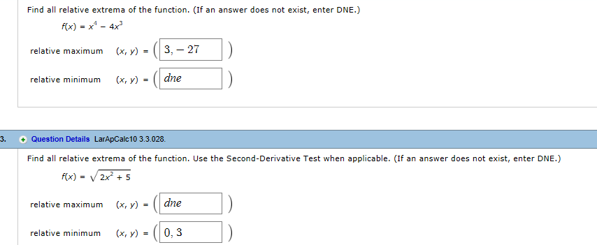 Solved Find All Relative Extrema Of The Function. (If An | Chegg.com