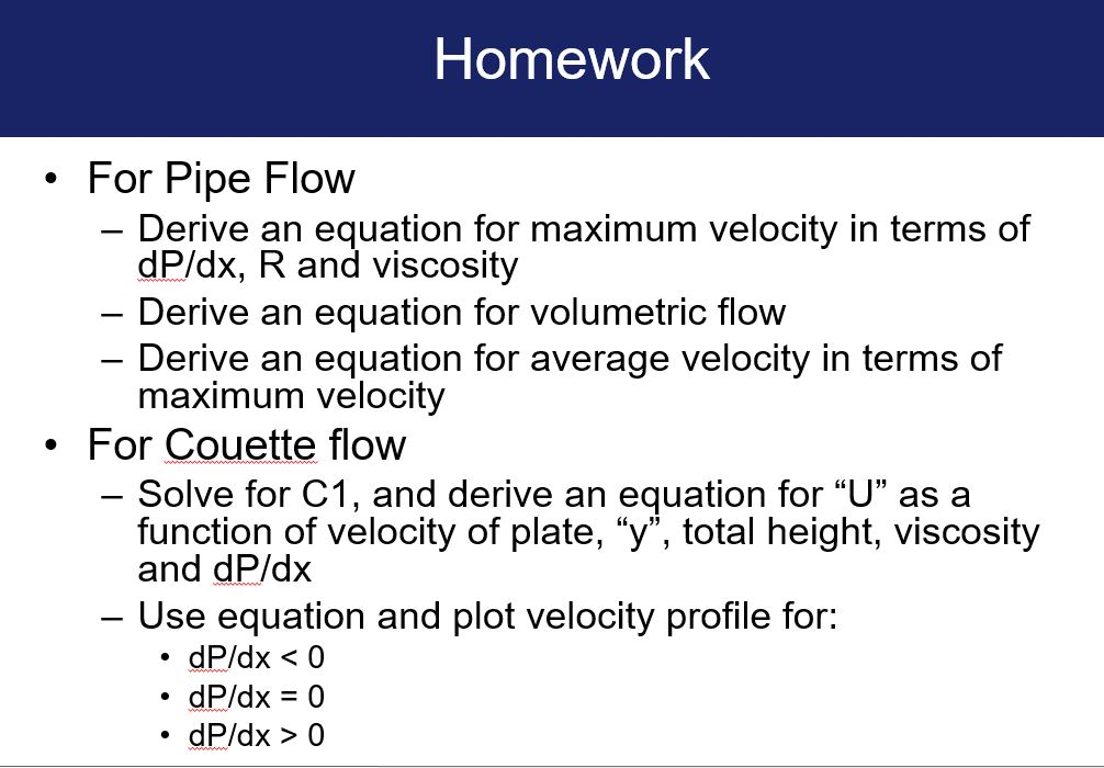 Solved Simplifications Couette Flow with Pressure Gradient | Chegg.com