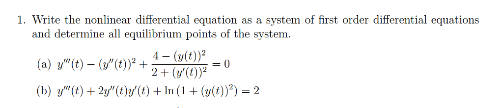 nonlinear differential equations examples