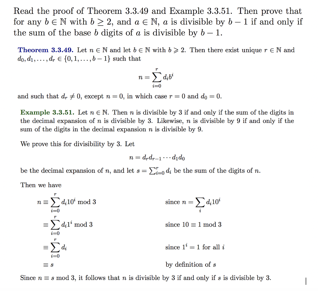 Solved Read the proof of Theorem 3.3.49 and Example 3.3.51. | Chegg.com