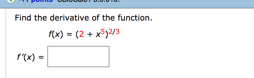 Solved Find the derivative of the function. f(x) = (2 + | Chegg.com