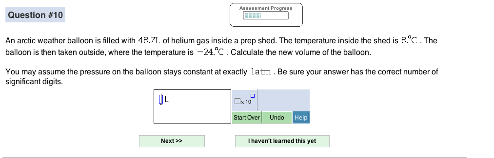 Solved An arctic weather balloon is filled with 48.7L of | Chegg.com