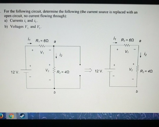 Solved For the following circuit, determine the following | Chegg.com
