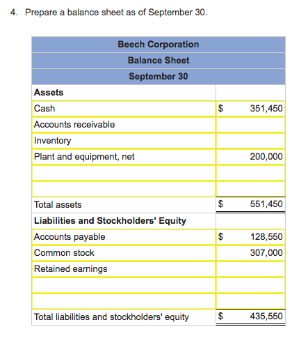 Solved This is as far as I got with the balance sheet | Chegg.com