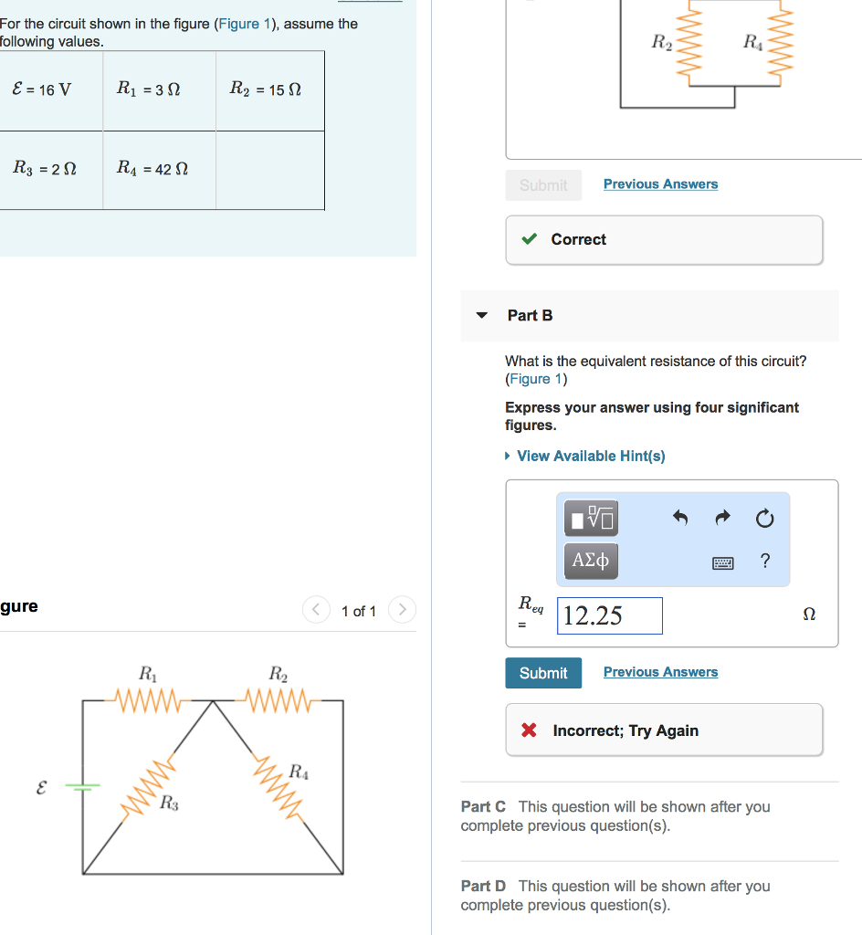 Solved For the circuit shown in the figure (Figure 1), | Chegg.com