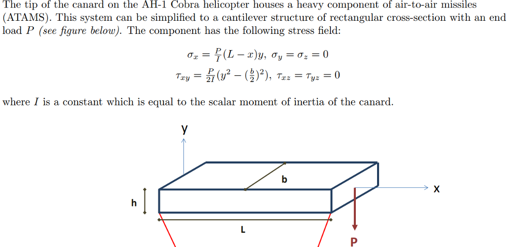 Solved The tip of the canard on the AH-1 Cobra helicopter | Chegg.com