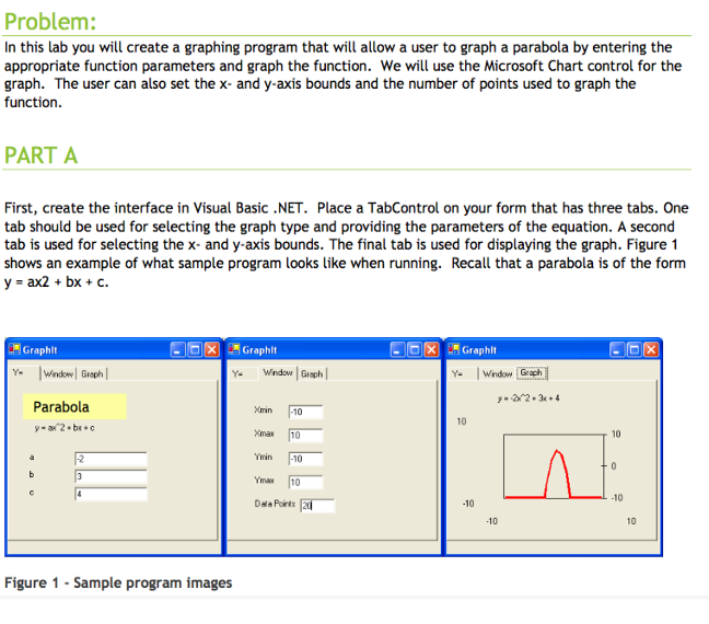 Solved In this lab, you will create a graphing program that | Chegg.com