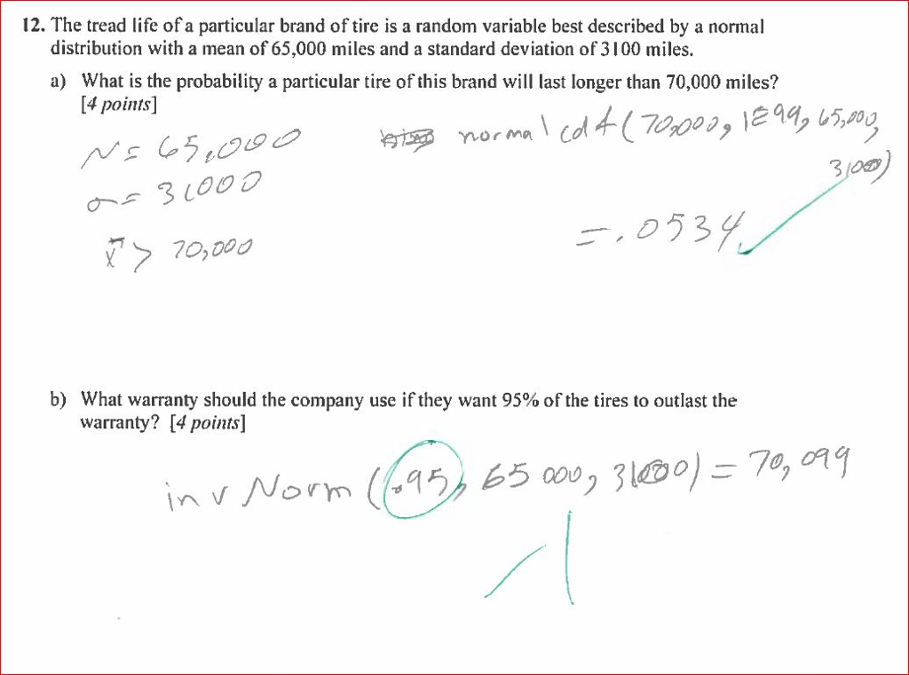 Solved The tread life of a particular brand of tire is a