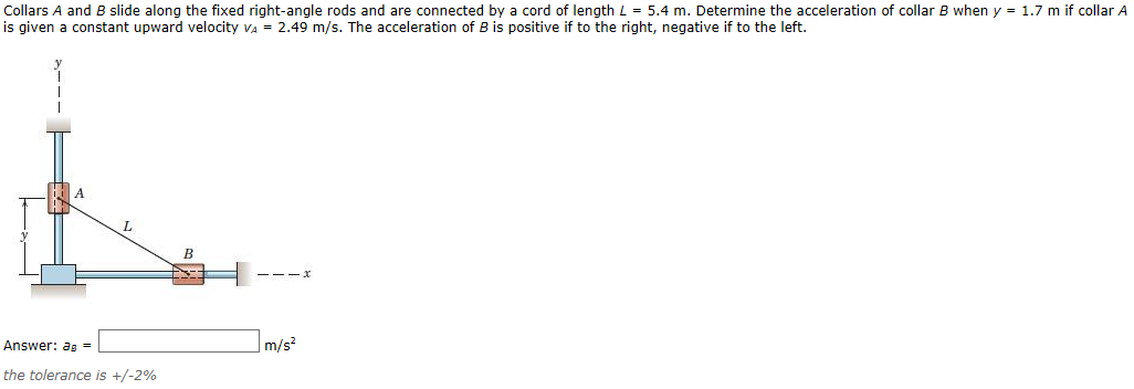 Solved Collars A And B Slide Along The Fixed Right-angle | Chegg.com