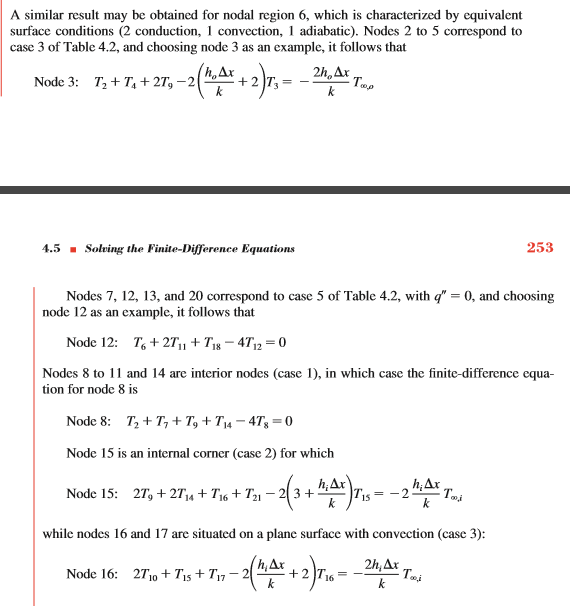 Solved HEAT TRANSFER EXAMPLE 4.3 MATLAB CODE for 2D