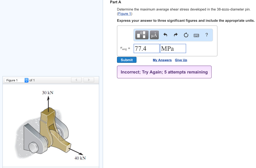 Solved Determine the maximum average shear stress developed | Chegg.com