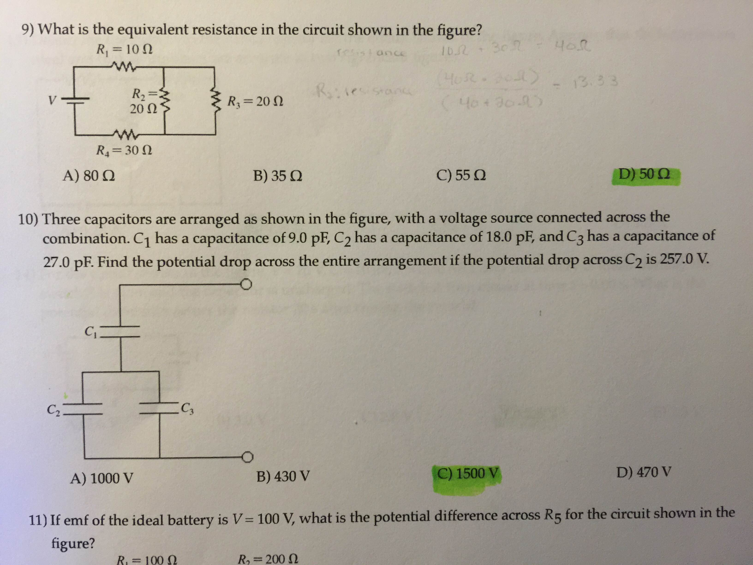 Solved Three Capacitors Are Arranged As Shown In The Figure