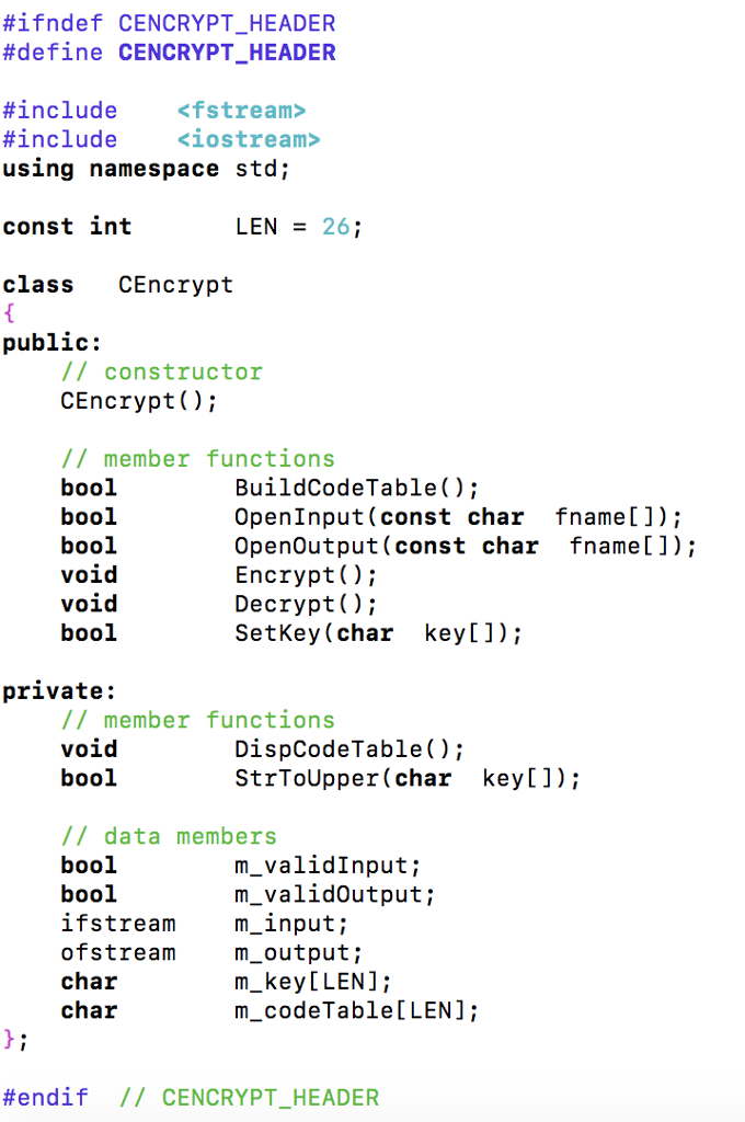 Solved (C++ only) Write a file encryption program. First the | Chegg.com