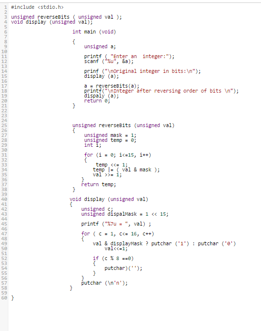 Solved 10.14 (Reversing the Order of an Integer 's Bits ) | Chegg.com