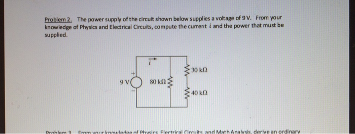 Solved The power supply of the circuit shown below supplies | Chegg.com