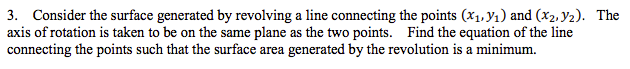 Solved Consider the surface generated by revolving a line | Chegg.com