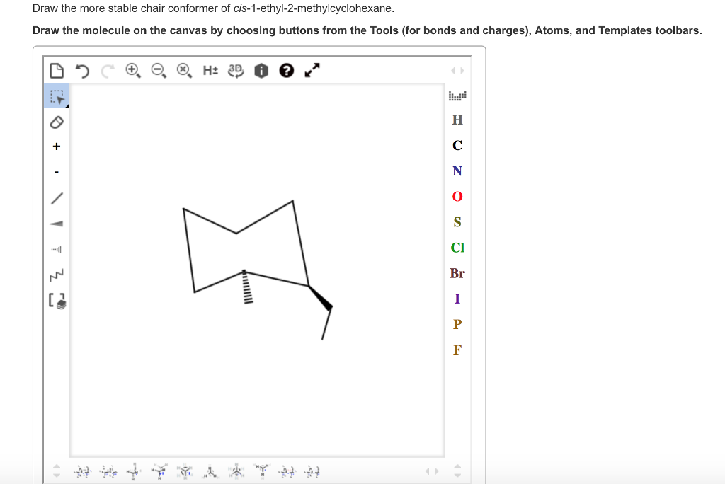Solved Draw the more stable chair conformer of