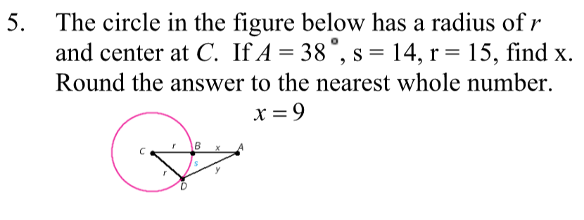 Solved The circle in the figure below has a radius of r and | Chegg.com