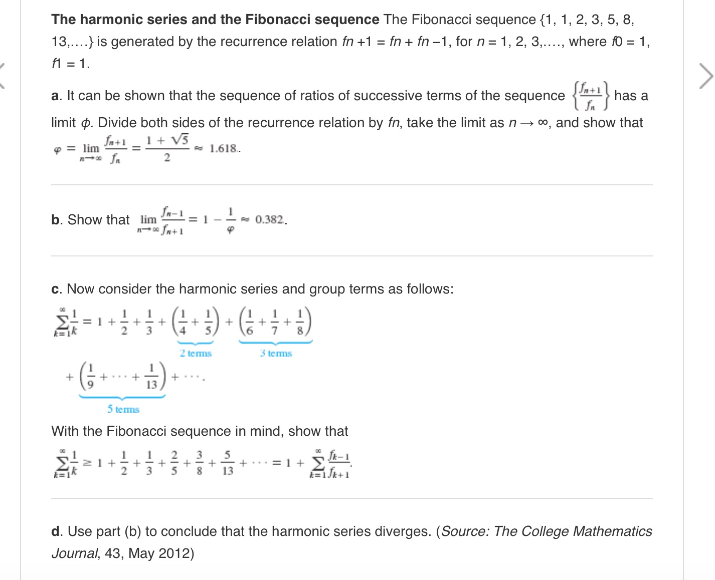 solved-the-harmonic-series-and-the-fibonacci-sequence-the-chegg