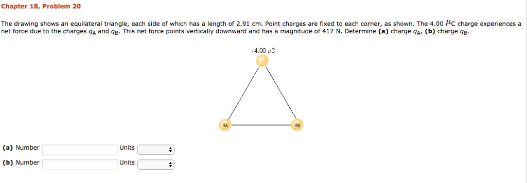 Solved The drawing shows an equilateral triangle, each side | Chegg.com
