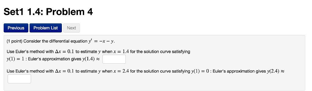 Solved Consider The Differential Equation Y x Y Use Chegg