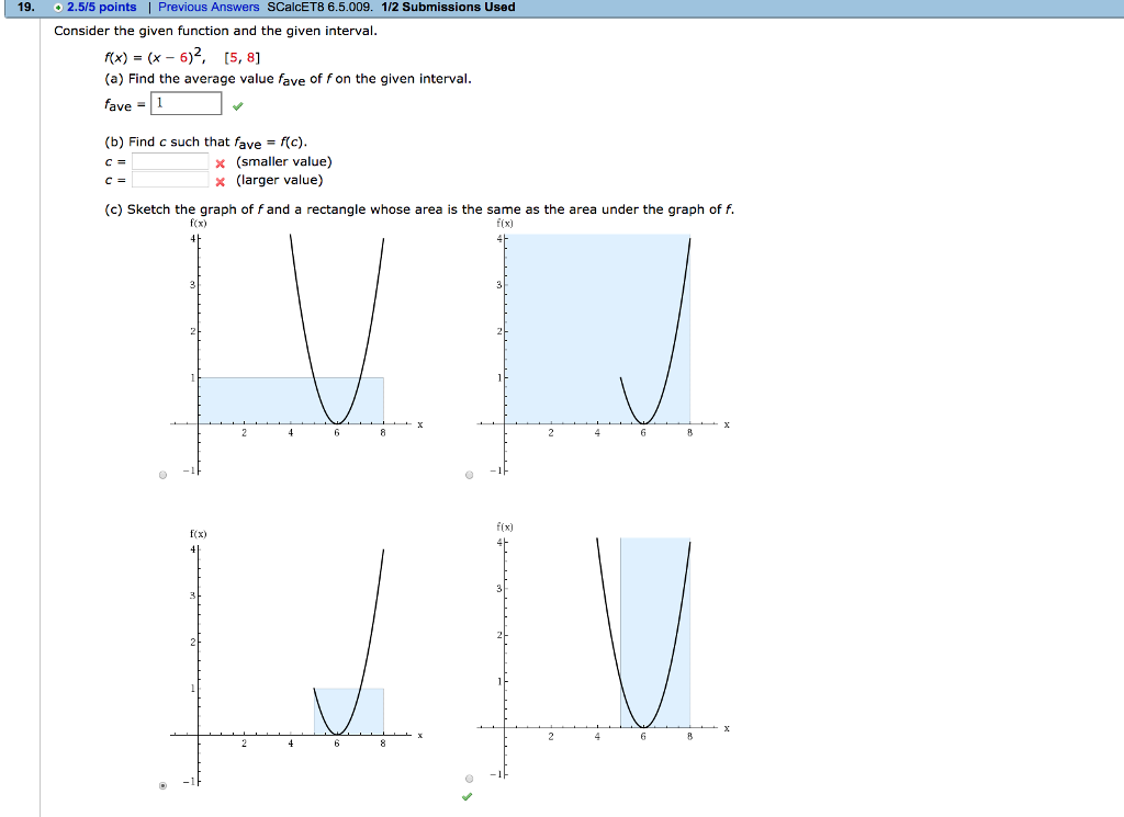 solved * the rectangular function is often defined ... Solved 19. 2.5/5 points | Previous Answers SCalcET8 6.5.009. | Chegg.com