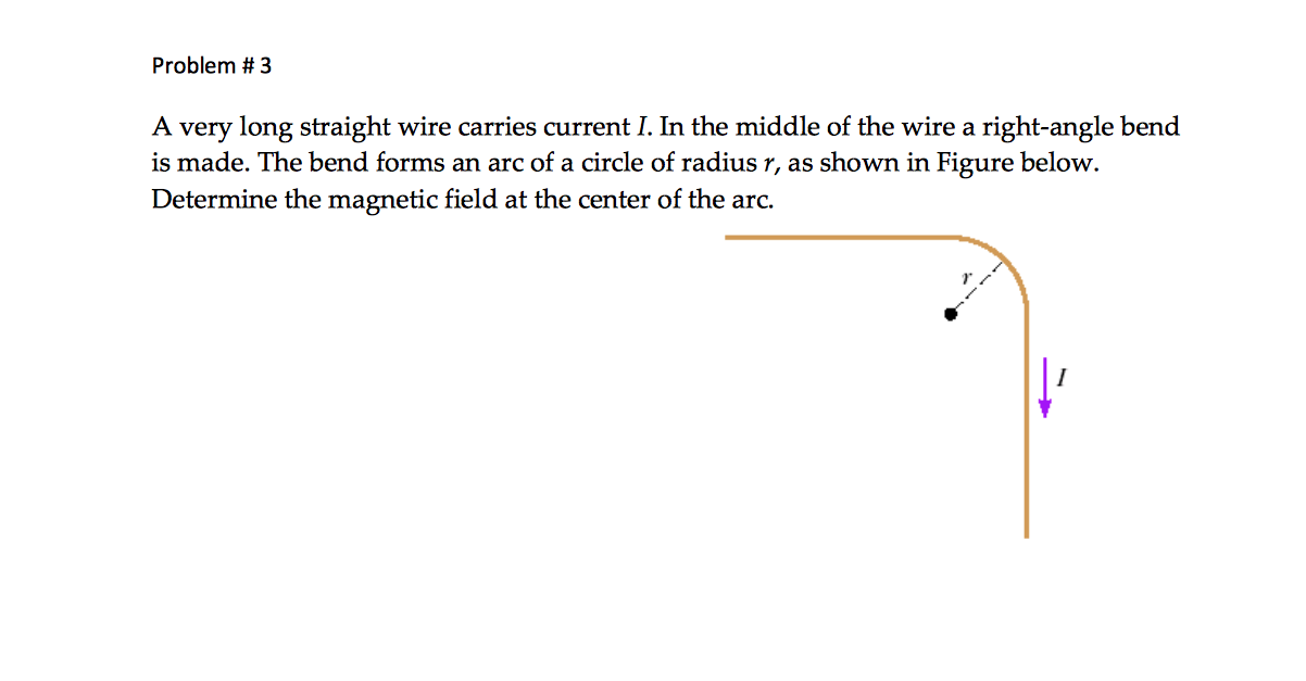 A Very Long Straight Wire Carries A Current I Solved Problem #3 A very long straight wire carries current | Chegg.com